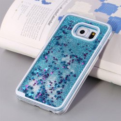 Samsung Galaxy S6 Edge Glitter Shake Shake Star Dust Case (TPU Blue)